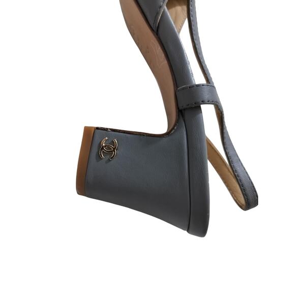 Chanel womens two tone slingback heels shoes size 7 - Picture 7 of 13